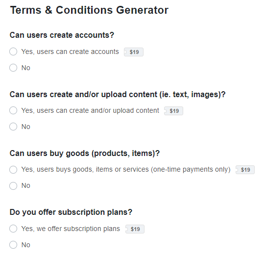 AI Generated Terms and Conditions Agreements - TermsFeed